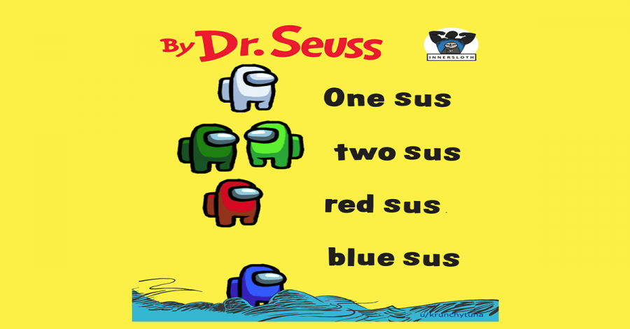 Dr Seuss Meme One Sus Two Sus Red Sus Blue Sus