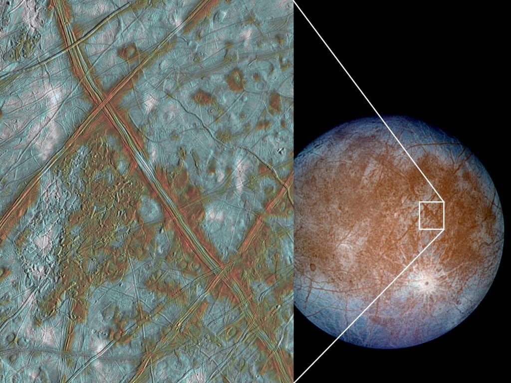 Europa's double ridges