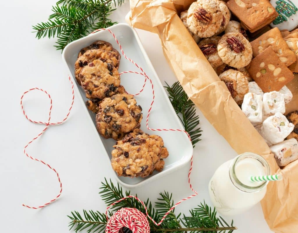 a box of cookies next to a box of cookies